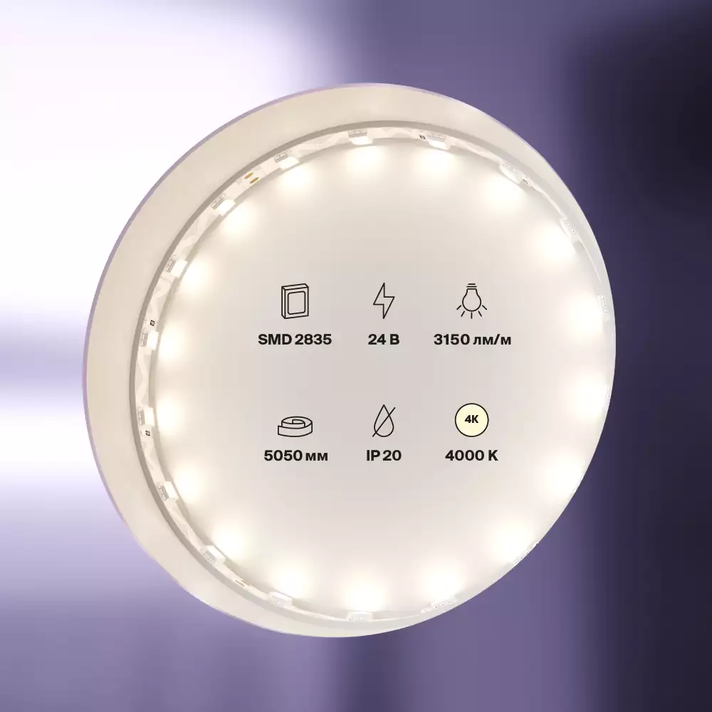 Светодиодная лента 24В 5050 12Вт/м 4000K 5м IP20 MAYTONI 20045 Led Strip