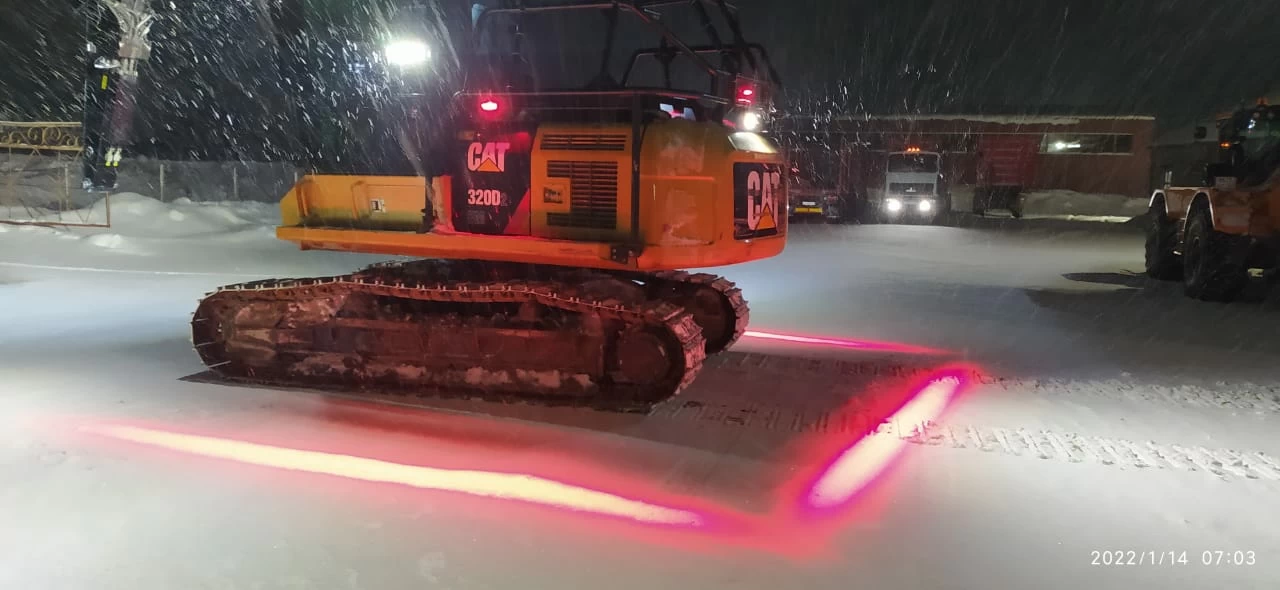 Светодиодная фара ECCO RED DANGER LINE (2 светодиода) Красная Опасная Линия