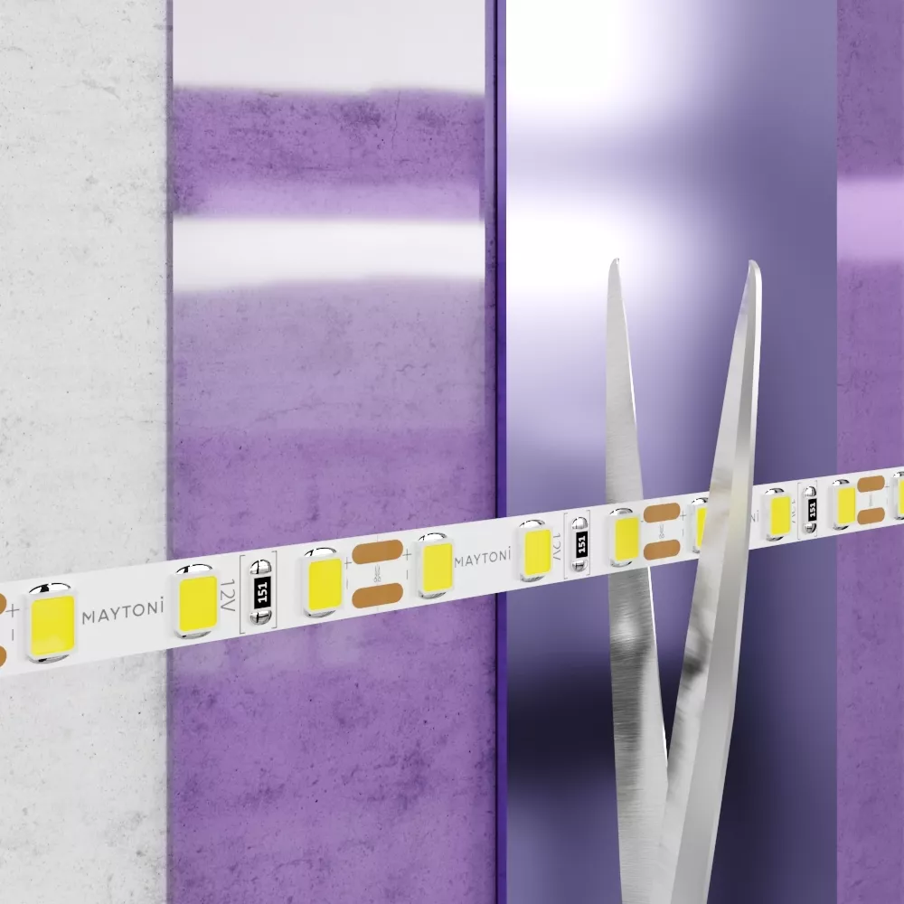 Светодиодная лента 12В 2835 9,6Вт/м 3000K 5м IP20 5мм MAYTONI 20010 Led Strip
