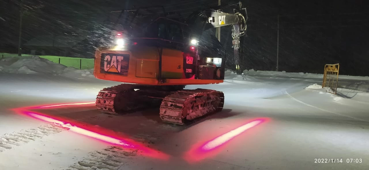 Светодиодная фара ECCO RED DANGER LINE (2 светодиода) Красная Опасная Линия